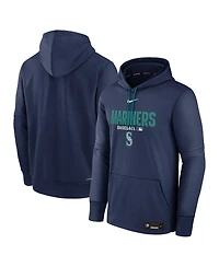 Nike Men's Navy Seattle Mariners Authentic Collection Therma-fit Hoodie