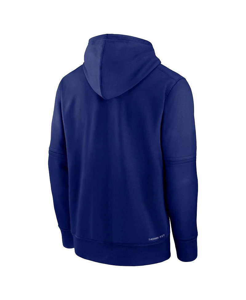 Nike Men's Royal Texas Rangers Authentic Collection Therma-fit Hoodie