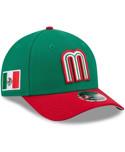 New Era Men's Green/Red Mexico Baseball 2026 World Baseball Classic 9FORTY M-Crown Adjustable Hat
