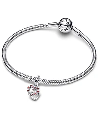 Pandora Connected Hearts Red Stones Dangle Charm