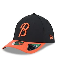 New Era Men's Black/Orange Baltimore Orioles Player Replica 39THIRTY Flex Hat