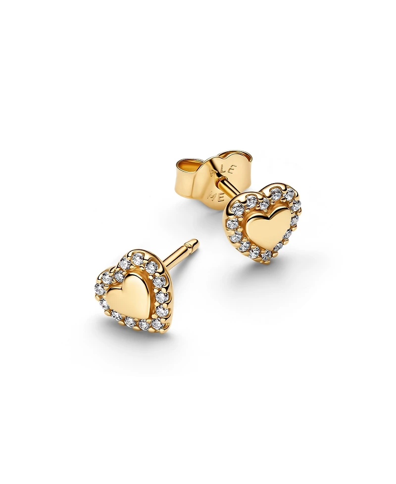 Pandora Heart Halo Stud Earrings