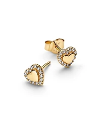 Pandora Heart Halo Stud Earrings