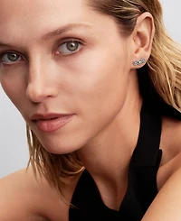 Pandora Halo Heart Trilogy Stud Earrings