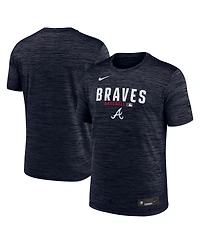 Nike Men's Navy Atlanta Braves Authentic Collection Velocity Dri-fit T-Shirt