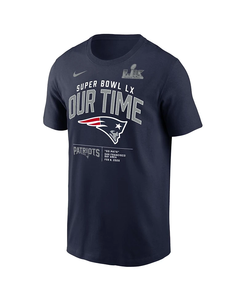 Nike Men's Navy New England Patriots Super Bowl Lx Clear Sign T-Shirt