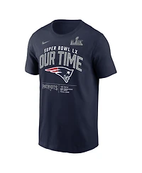 Nike Men's Navy New England Patriots Super Bowl Lx Clear Sign T-Shirt