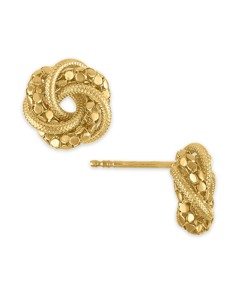 Macy's Textured Bead Stud Earrings in 10k Gold