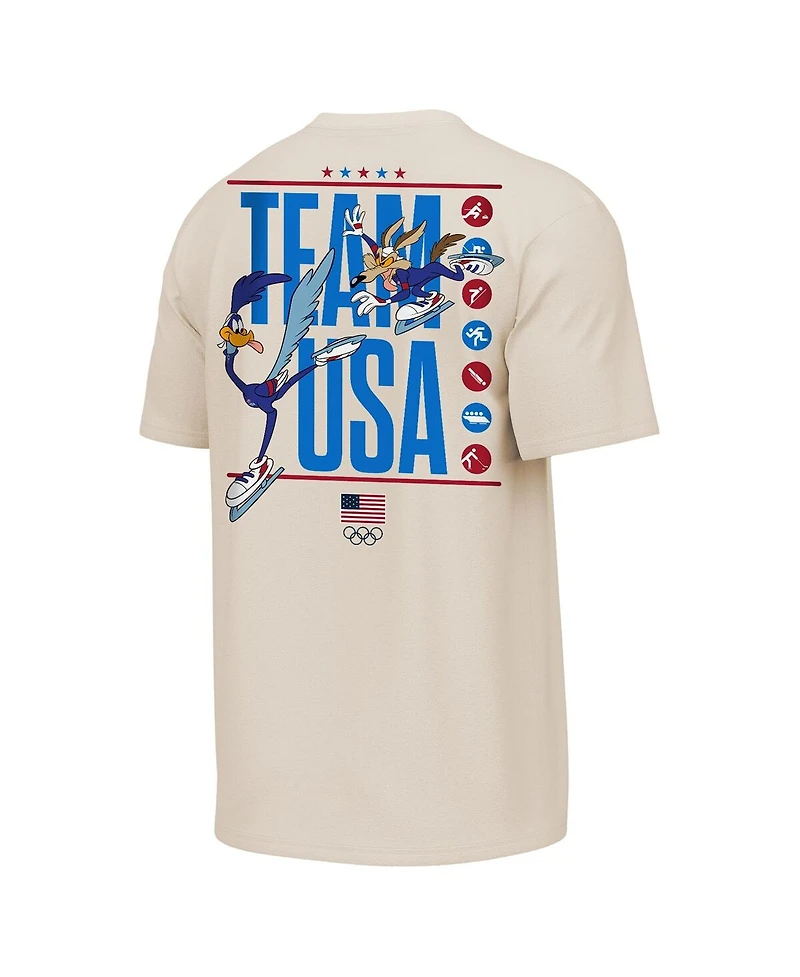 Outerstuff Men's Cream Team x Looney Tunes Chased T-Shirt