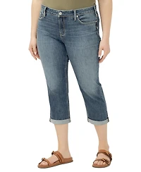 Silver Jeans Co. Plus Elyse Mid-Rise Comfort Fit Capri