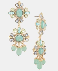 Marchesa Stone Cluster Flower Chandelier Earrings