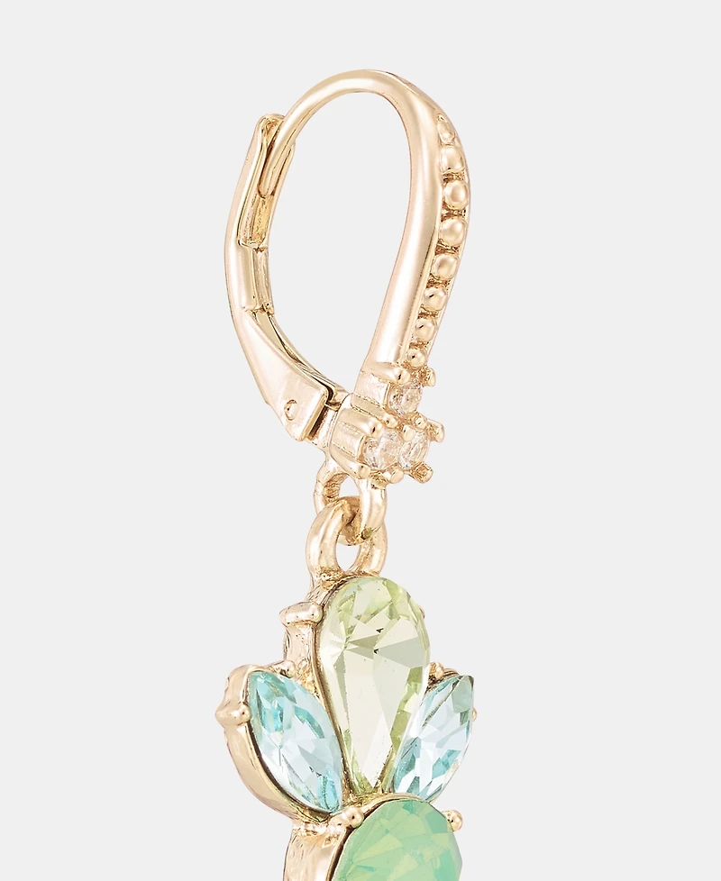 Marchesa Crystal Cluster Flower Double Drop Earrings