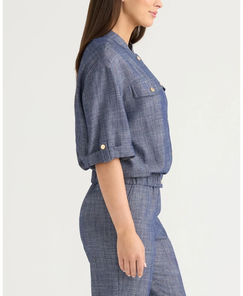 Ellen Tracy Women's Sleeve Bomber Jacket