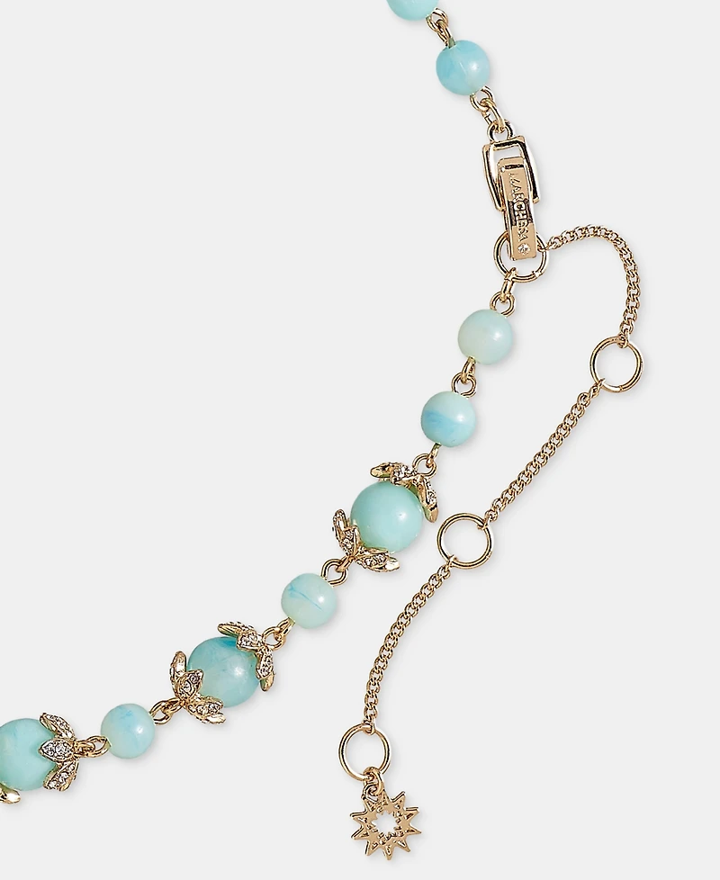 Marchesa Stone Cluster Flower Statement Collar Necklace, 16" + 3" extender