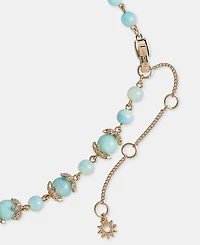 Marchesa Stone Cluster Flower Statement Collar Necklace, 16" + 3" extender