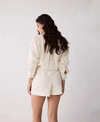 Reistor Women's Regular Fit Shorts Textured Cotton