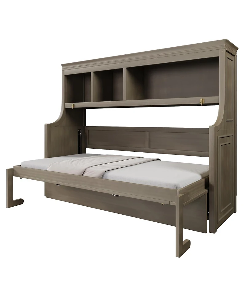 Streamdale Furniture Twin Over Full Metal Bunk Bed with Ladder & Safety Rail