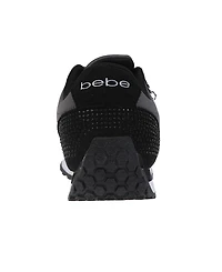 bebe Women's Sneaker with Embellised Upper and Dangle Charm