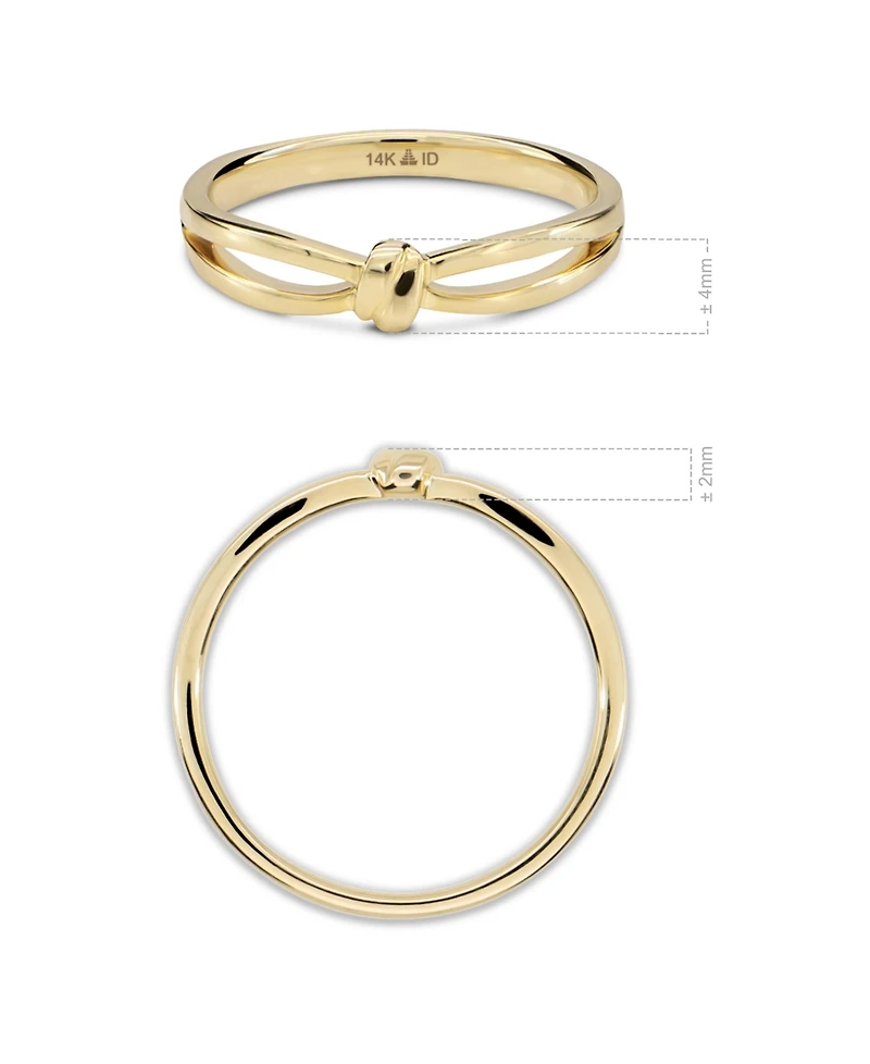 Devata Love Knot Ring 14K Gold, 5, approx. 2.1 grams.