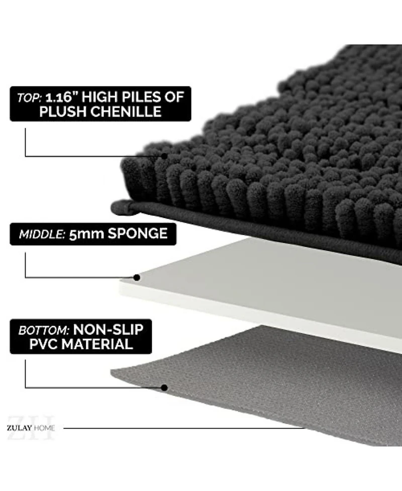 Soft Shaggy Bathroom Rug 47x17 inch