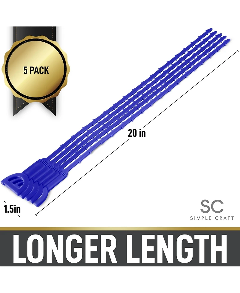 20-Inch Plumbing Snake Drain Clog Remover - 5 Pack