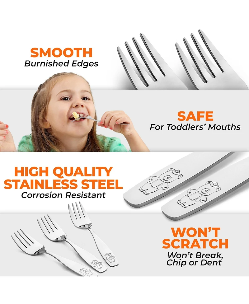 Kids and Toddler Cutlery Set Designed For Self Feeding