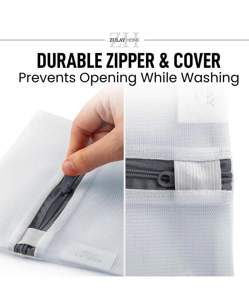 Zulay Kitchen 5 Pack Reusable Mesh Laundry Bags for Delicates and Washing Machine