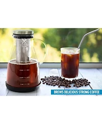 Airtight Cold Brew Coffee Maker with Extra Thick Glass Carafe