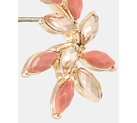 lonna & lilly Gold-Tone Faux Coral Leaf Stud Earrings