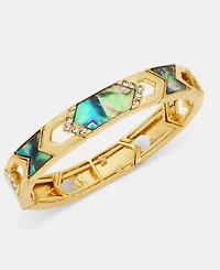 lonna & lilly Pave & Abalone Cutout Stretch Bracelet