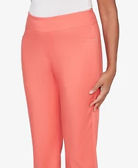 Alfred Dunner Petite Resort Living Smooth Waist Easy Pull- On Capri Pants