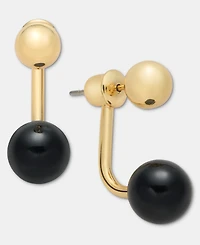 Dkny Gold-Tone Statement Jet Beaded Floater Earrings