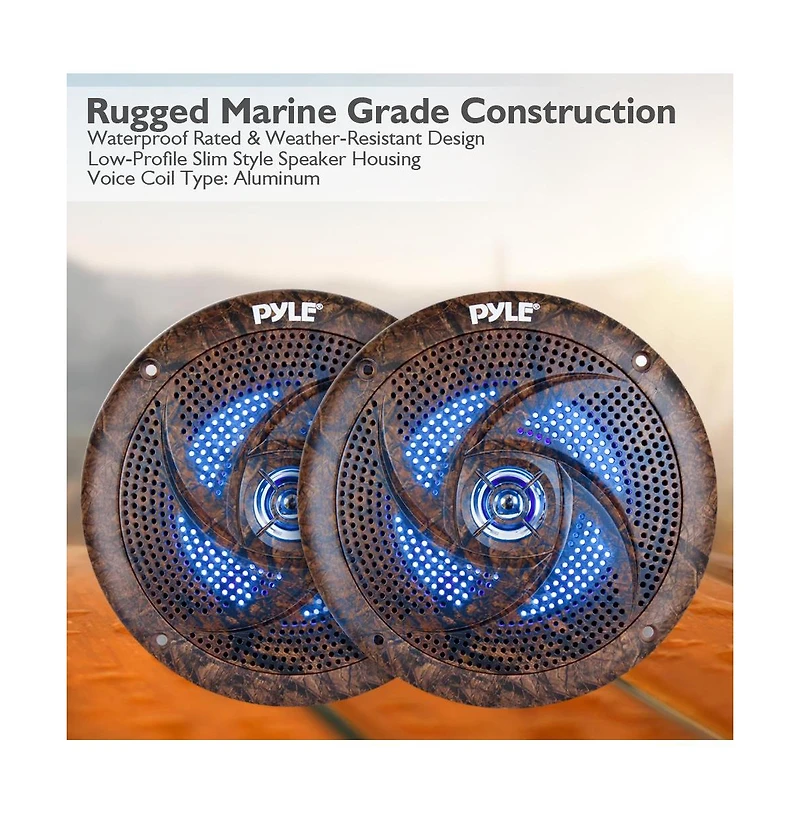 Pyle 6.5” 70v Ceiling Mount Speakers-Pair of 2-Way Midbass Woofer Speaker Transformer 1” Titanium Dome