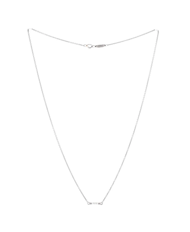 Pre-Owned Tiffany & Co Fleur de Lis Key Bar Pendant Necklace