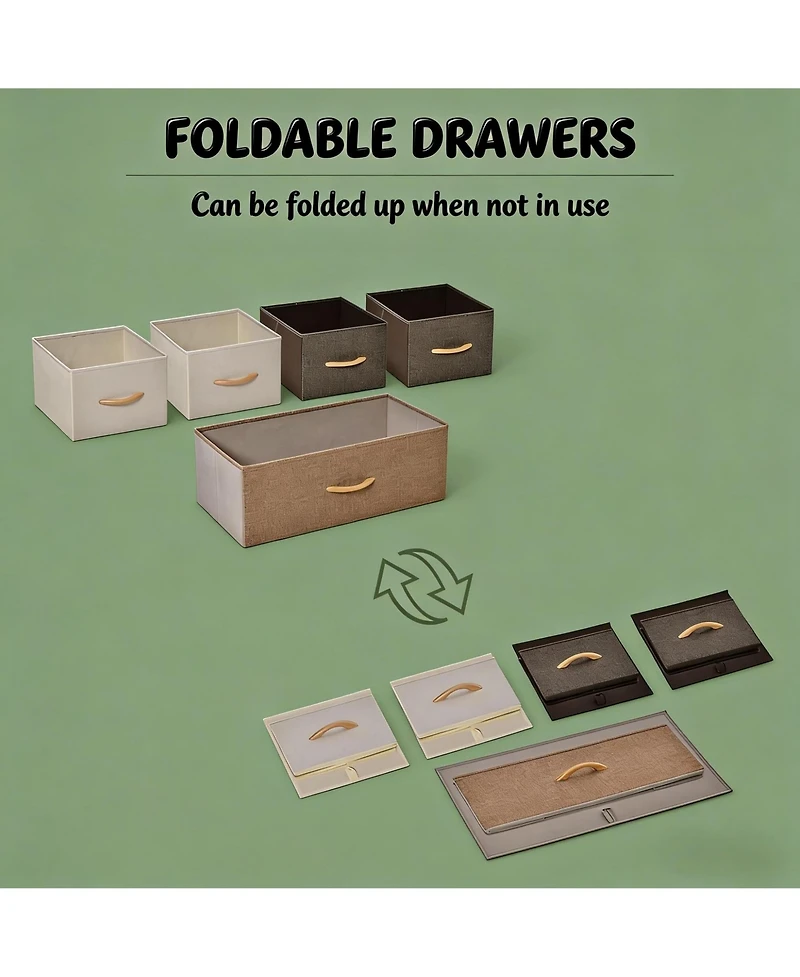 Rainsken -Drawer Dresser, Fabric Chest of Drawers