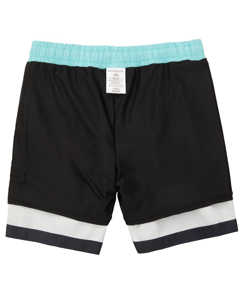 Rokka&Rolla Boys Swim Trunks with Compression Liner Upf 50+