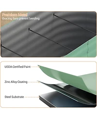 gaomon 6x3x2 ft Galvanized Metal Raised Garden Bed, 24" Tall Planter Box, Rust-Resistant Outdoor Garden, Patio & Balcony