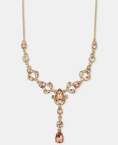 Givenchy Crystal Statement Lariat Necklace, 16" + 3" extender