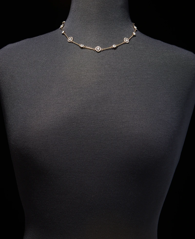 Givenchy Crystal Station Collar Necklace, 16" + 3" extender