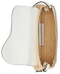 Lauren Ralph Lauren Straw-Leather Small Tasha East-West Shoulder Bag