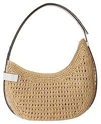 Lauren Ralph Lauren Crocheted Straw Medium Tasha Shoulder Bag