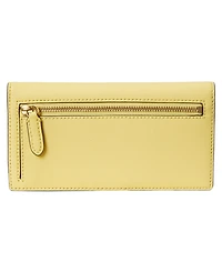 Lauren Ralph Lauren Crosshatch Leather Slim Snapped-Closure Wallet