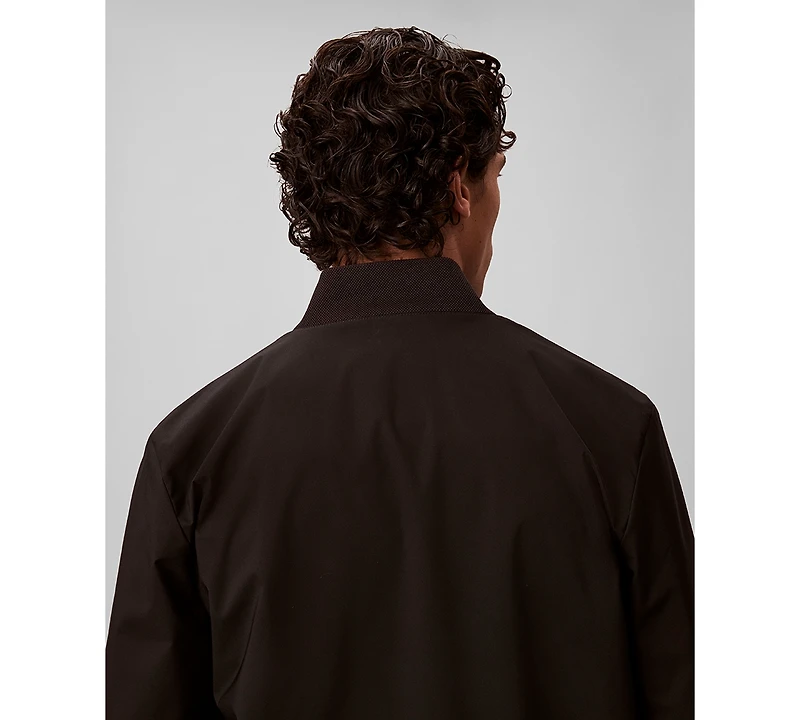 Calvin Klein Men's Birdseye Round Collar Bomber Jacket