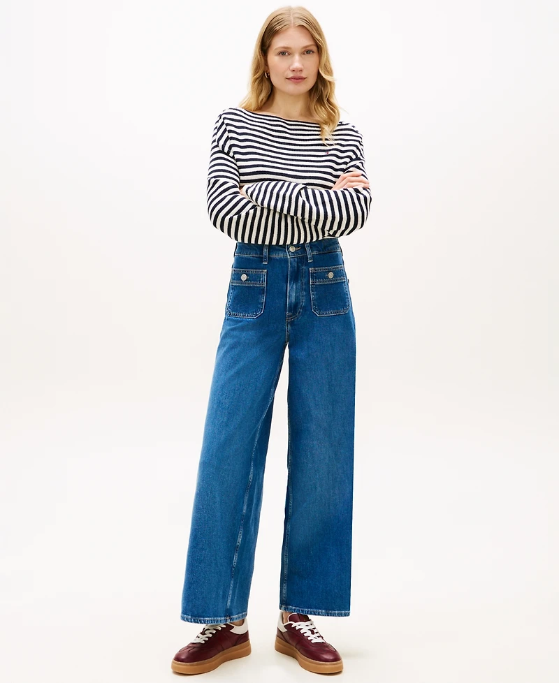 Tommy Hilfiger Women's Wide-Leg High-Rise Jeans