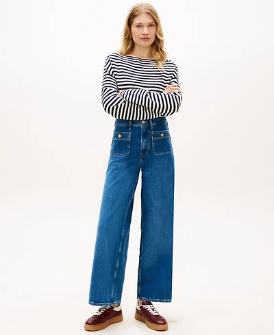 Tommy Hilfiger Women's Wide-Leg High-Rise Jeans