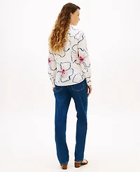 Tommy Hilfiger Women's Long-Sleeve Collared Printed Shirt