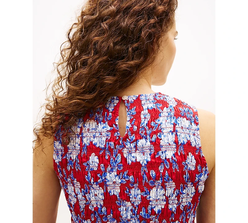 Tommy Hilfiger Women's Smocked Midi Dress