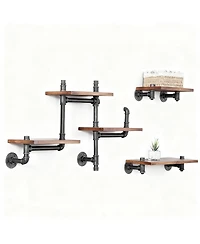 Yigii Industrial Rustic Pipe Shelves Storage for Home Decor