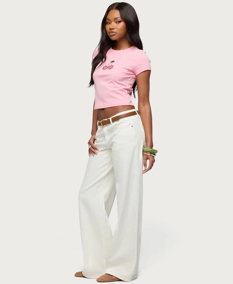 Edikted Women's Cherry Crush T Shirt