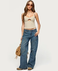 Edikted Women's Karin Cut Out Ribbed Tank Top